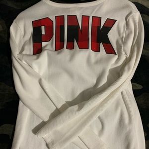Vs pink holiday buffalo plaid long sleeve